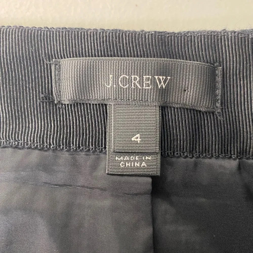 J. Crew Tweed Pencil Skirt with Fringe hem Size 6 Office Career wear